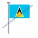 SAİNT LUCİA GÖNDER BAYRAK 50x75 ( EBAT SEÇİNİZ )
